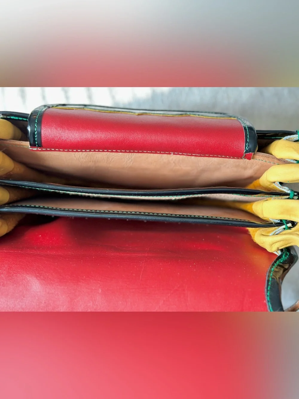 VTG Handcrafted Columbian Leather & Fur Carriel Bag | Luis J. Osorio | Jericó